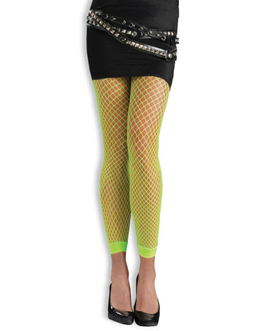 Neon Fishnet Leggings - Green