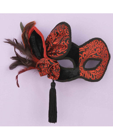Venetian Mask - Red/Black