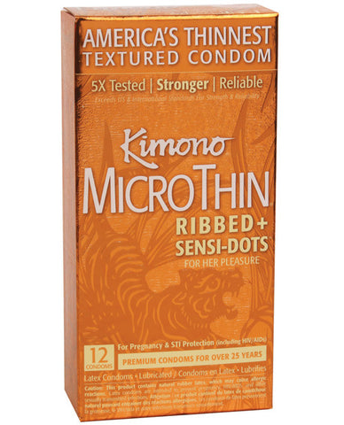 Kimono Ribbed+Sensi Dots Condom