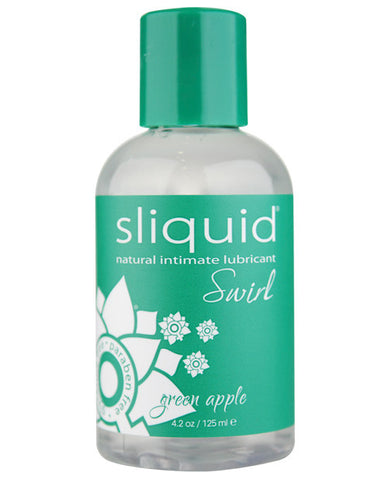 Sliquid Swirl Lubricant Green Apple - 125 ml / 4.2 oz Bottle