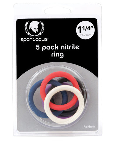 Nitrile Cock Ring Set 1.25" - Asst Pack of 5