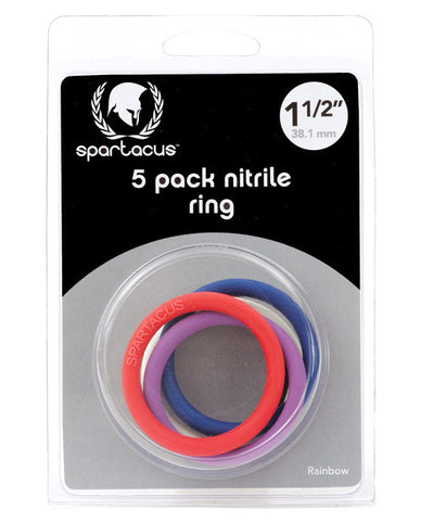 Nitrile Cock Ring Set 1.5" - Asst Pack of 5