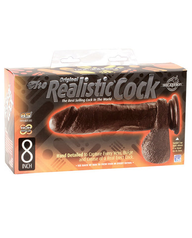 The Original Realistic Cock - 8" - Black
