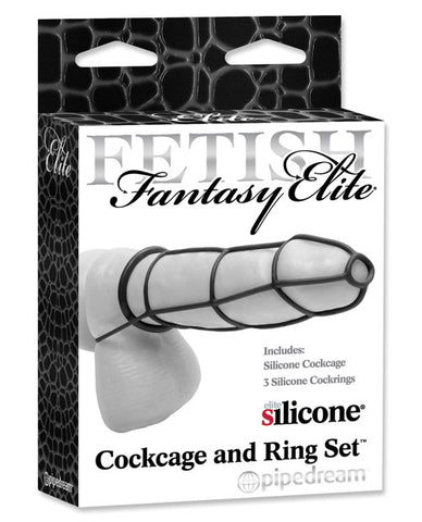 Fetish Fantasy Elite Cockcage & Ring Set