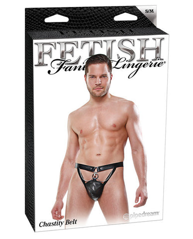 Fetish Fantasy Lingerie Chastity Belt w/Locks & Keys Black