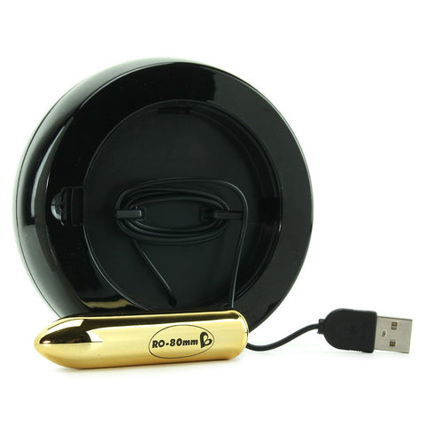 Rechargeable RO-80mm Bullet - Gold/Black